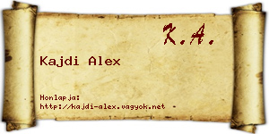 Kajdi Alex névjegykártya