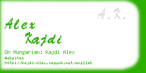 alex kajdi business card